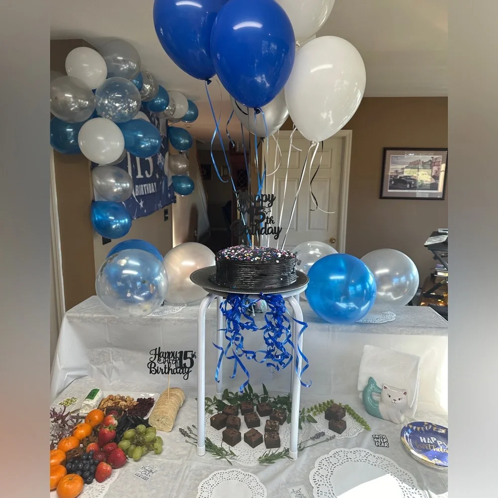 Happy 15th Birthday Party supplies. Used in great condition